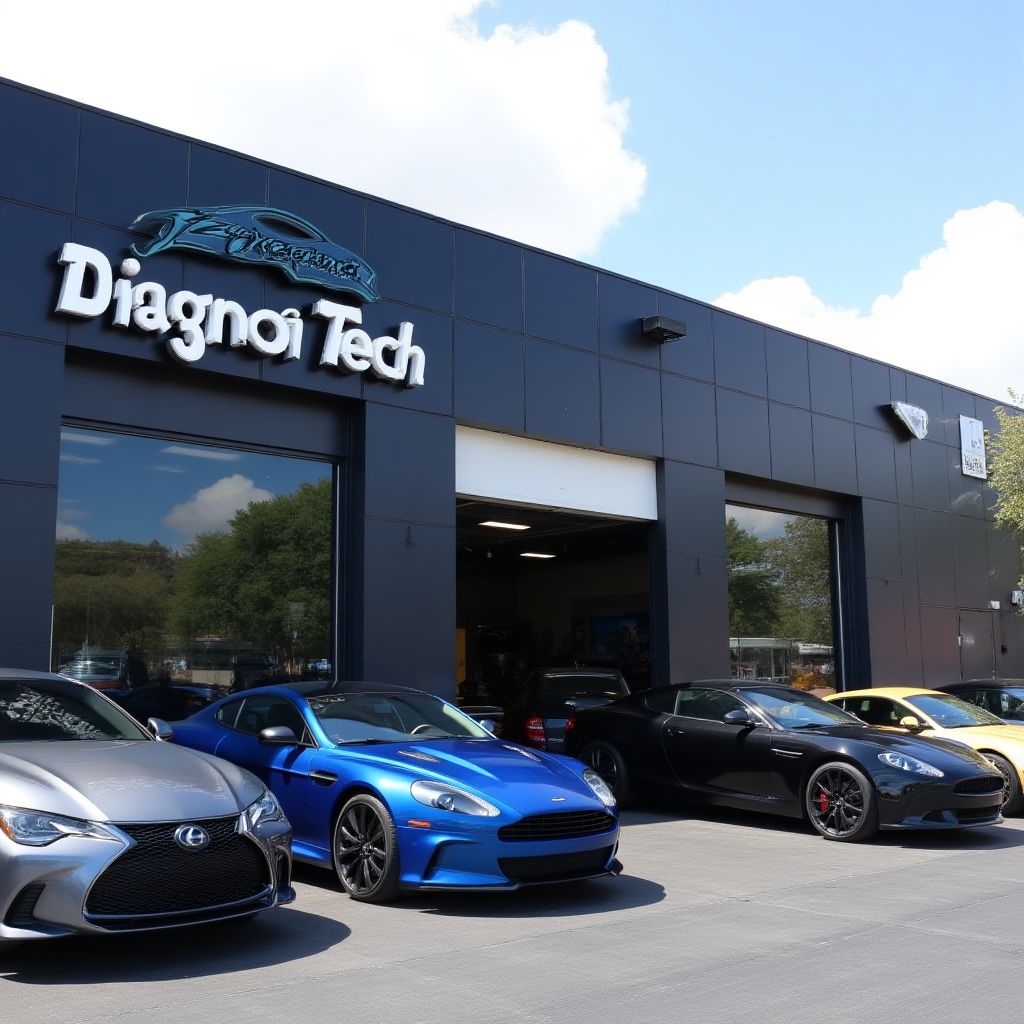 Fachada del taller DiagnoTech Tijuana